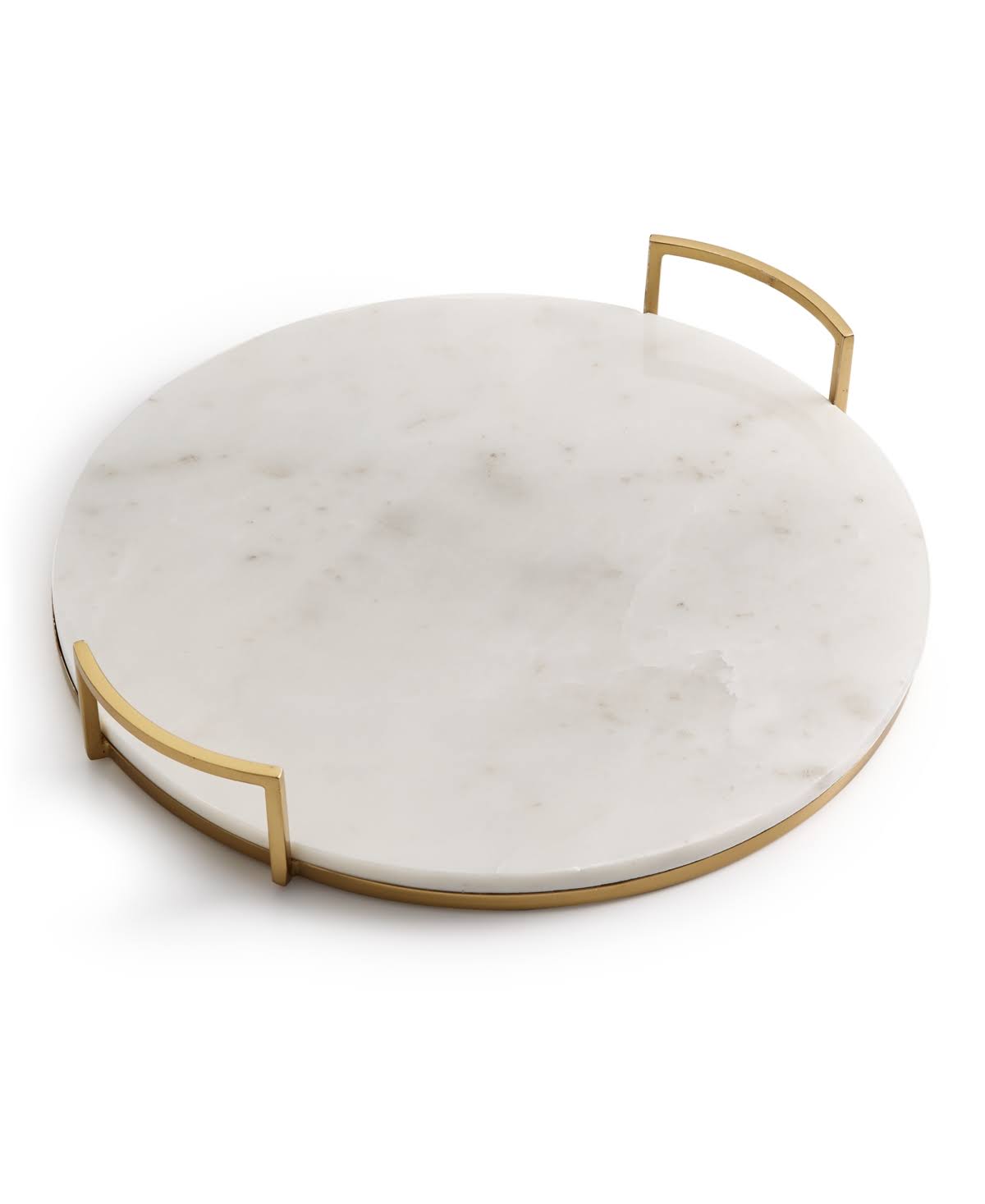 Marble Tray with Gold-Tone Handles A2083