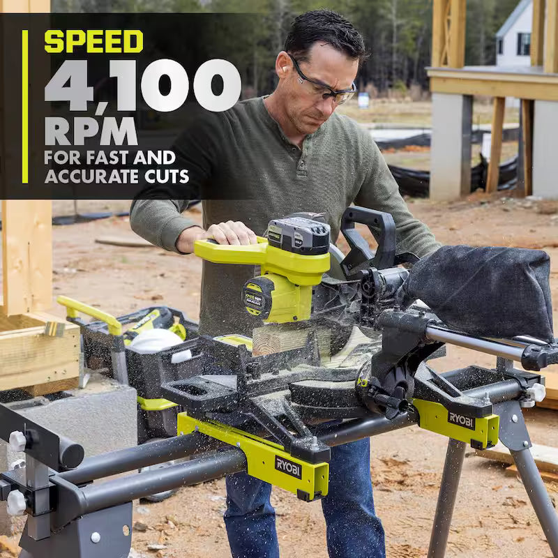18V Brushless Cordless 10 in. Sliding Compound Miter Saw Kit with Battery and Charger J643059