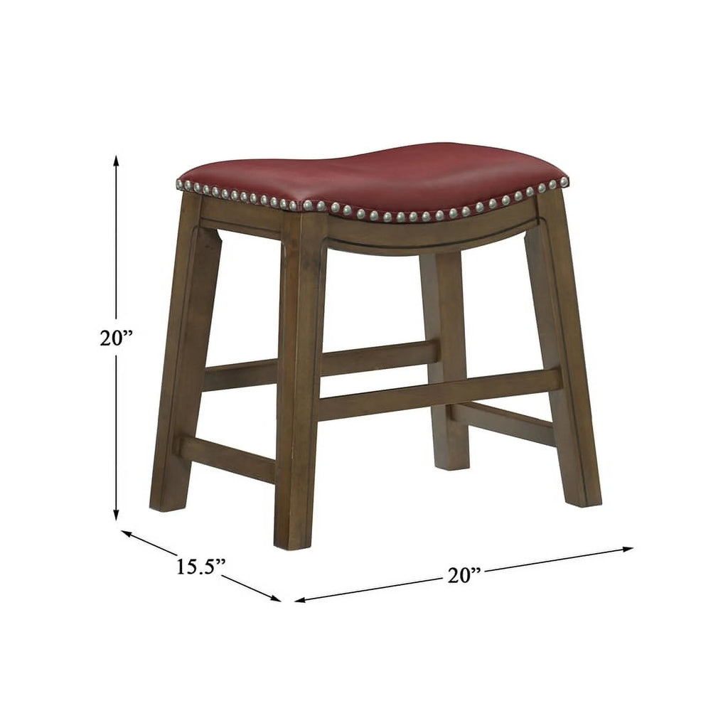 18" Wooden Bar Stool Saddle Seat B506