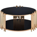 Gold & Black Glass Coffee Table U400