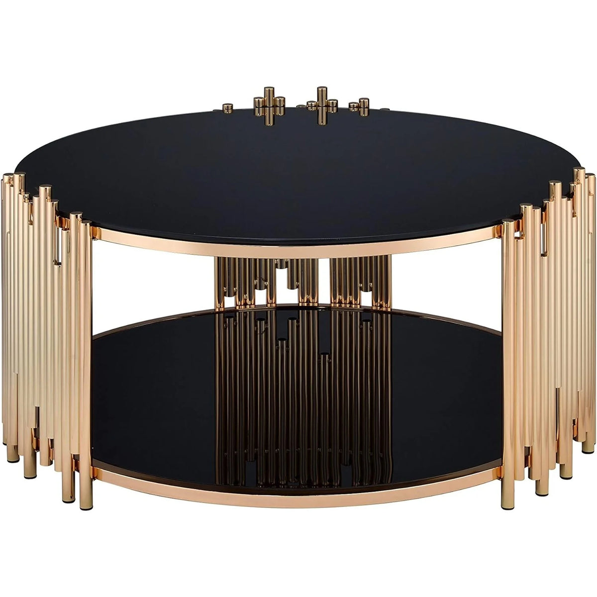 Gold & Black Glass Coffee Table U400