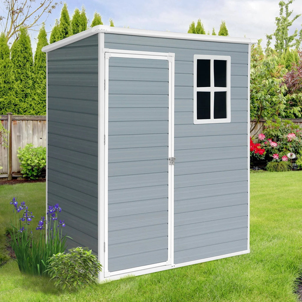 6' x 4.4' Plastic Outdoor Storage Shed with Reinforced Floor Z907