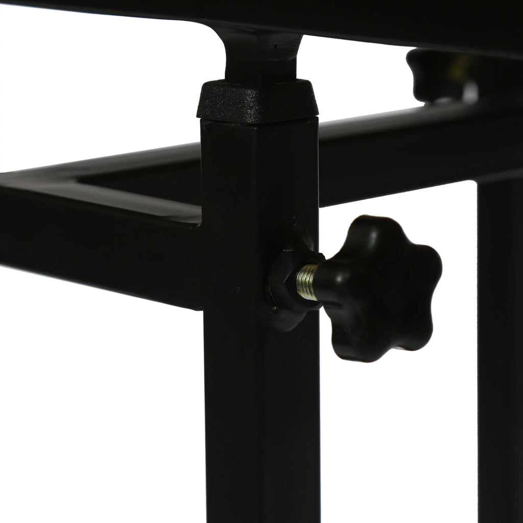 C-Shape Iron End Table with Tabletop G420932