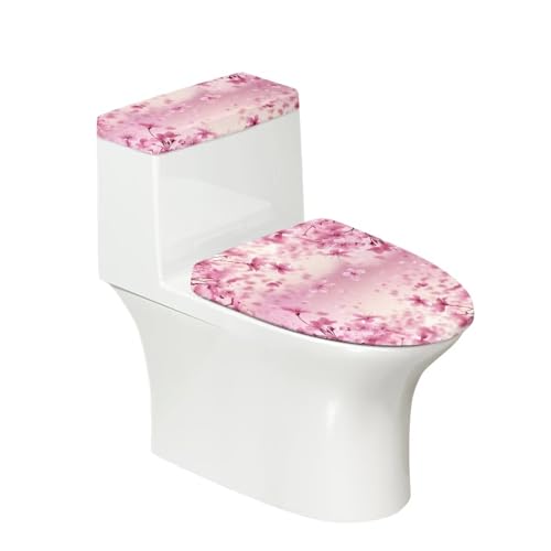 Polyester Fabric Christmas Theme Toilet Seat Cover Set W780891