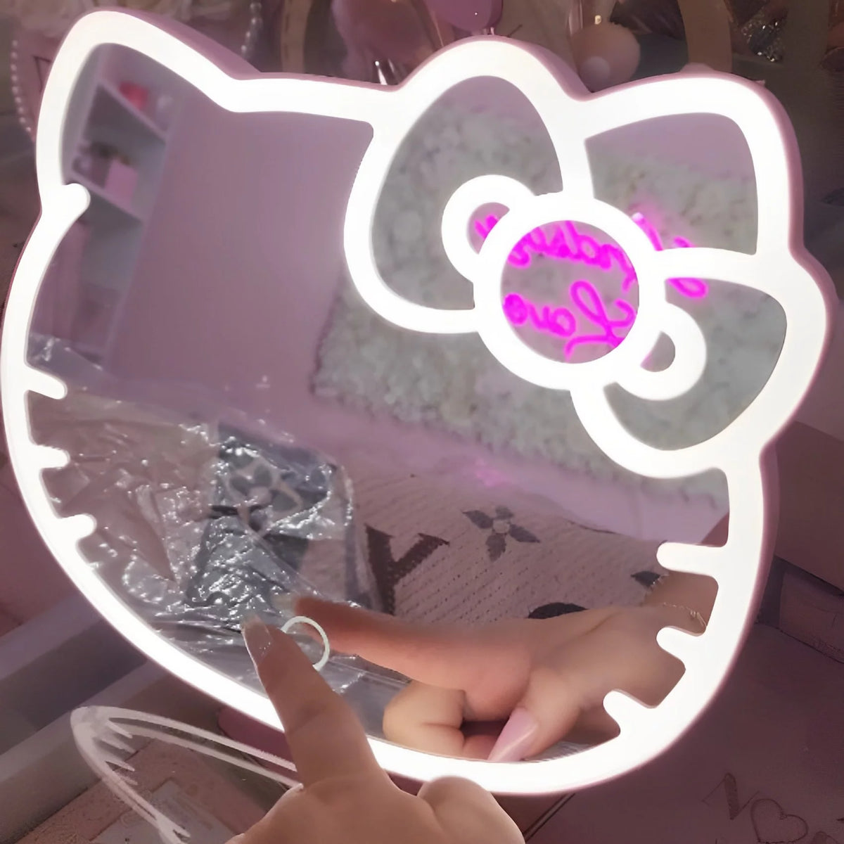 LED Table Mirror with Lights and Touch Sensor Switch W2314