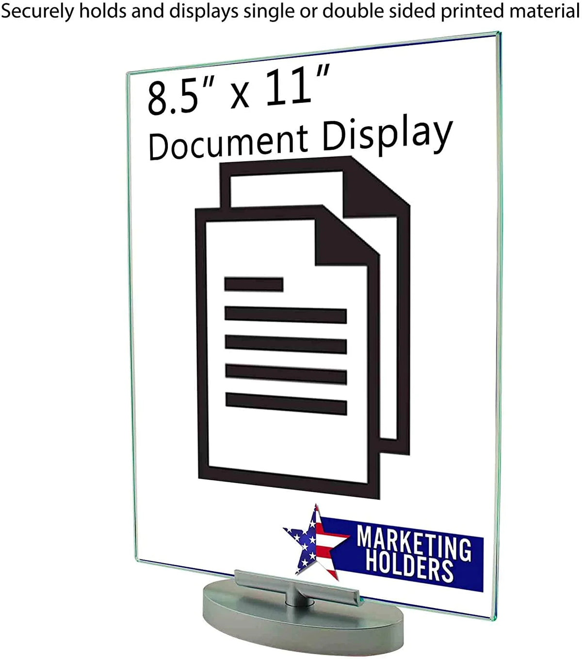 6 Pack Swivel Sign Holder 8.5" x 11" Double Sided Clear Acrylic U85771