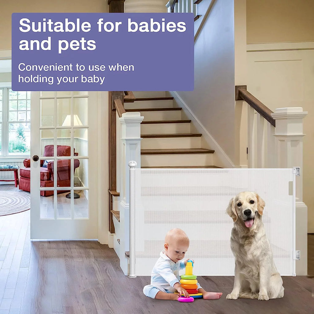 122'' Extra Wide White Baby Gate W6358