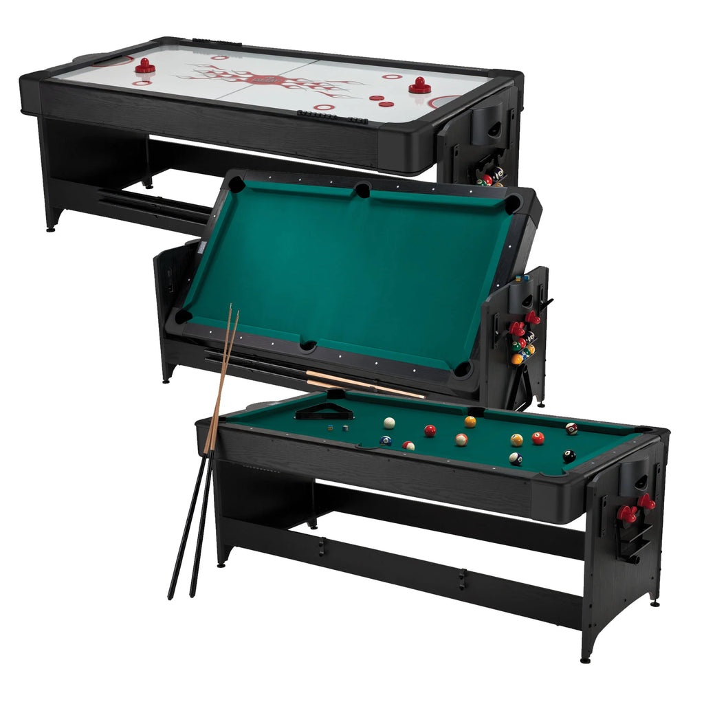 7' 2-in-1 Billiards and Air Hockey Game Table D463