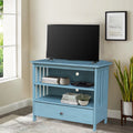 Solid Wood TV Stand with Shelves and Drawer X275168