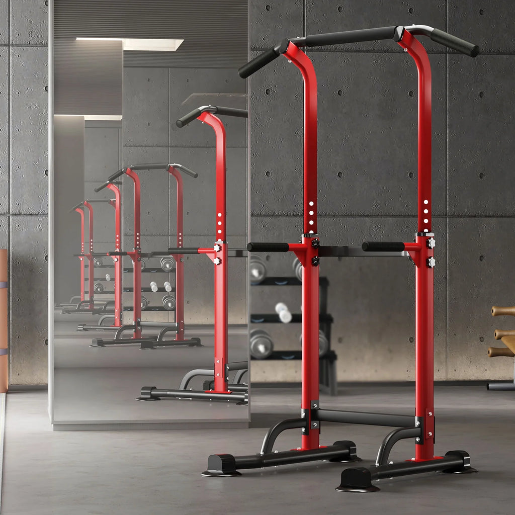 Adjustable Pull up Power Tower Dip Stands 600lbs G22840