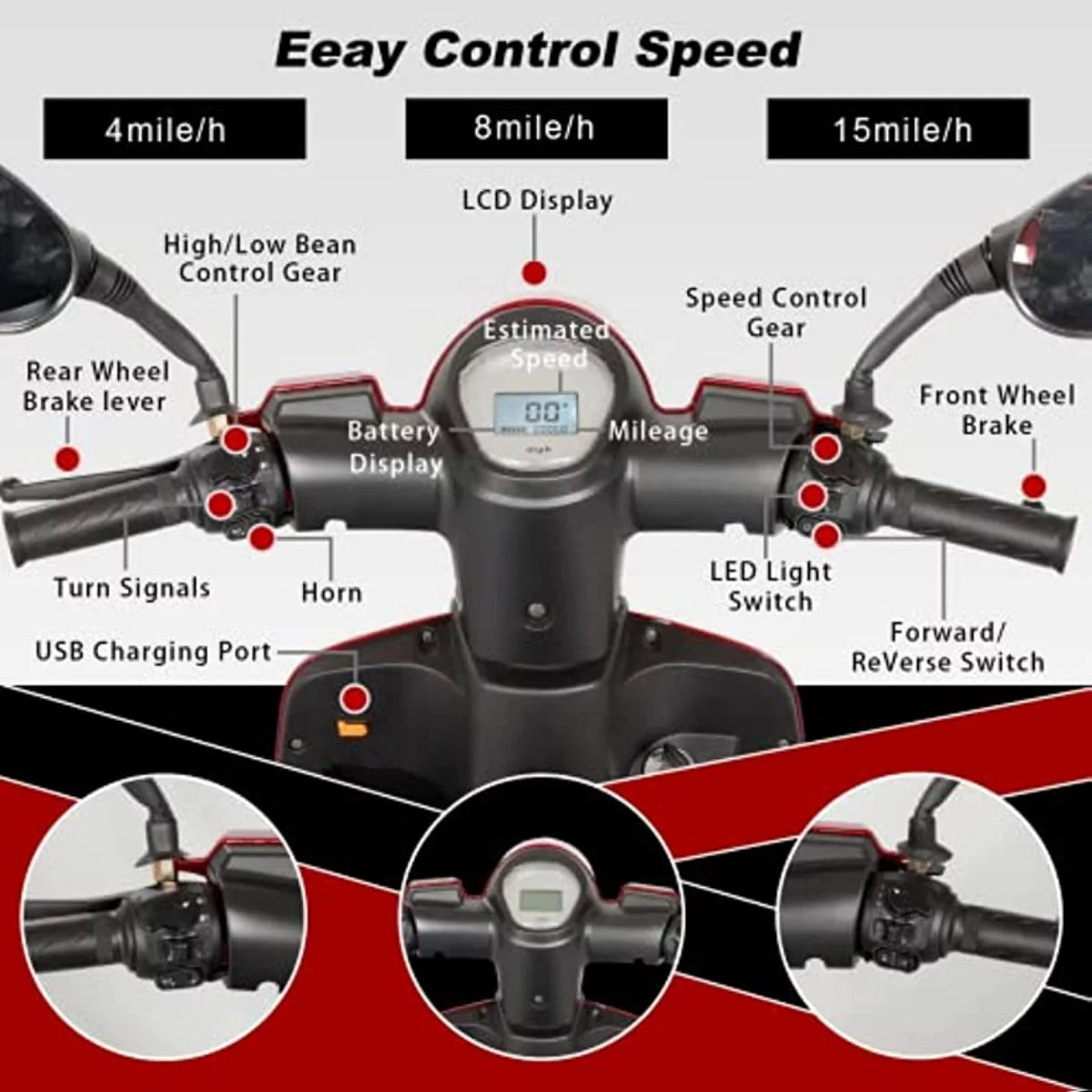 3 Wheel Mobility Scooter 500 Pounds R2899