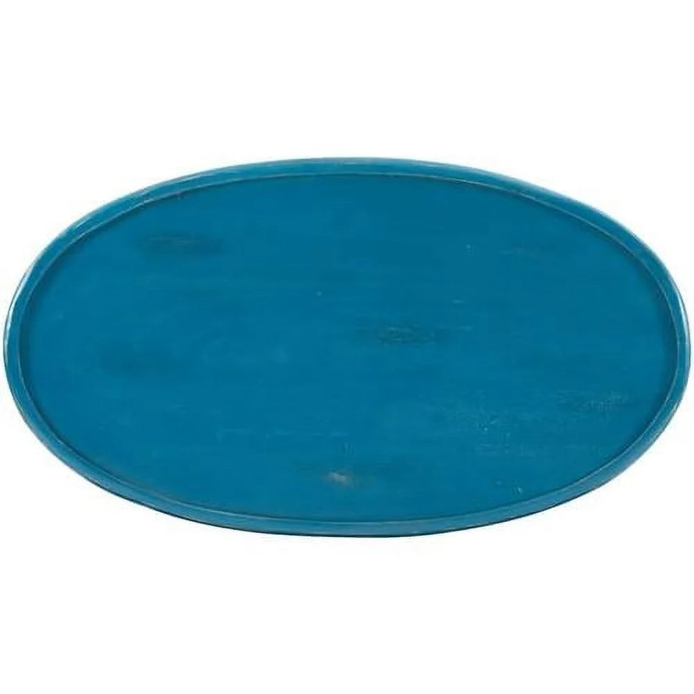 Blue Oval Wood Coffee Table A72797