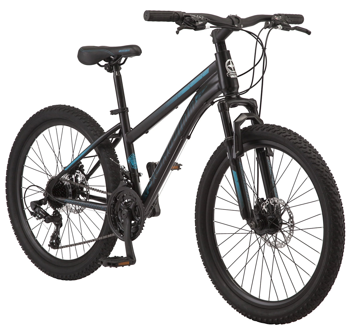 24-inch 21 Speeds Black Teal Mountain Bike D89543