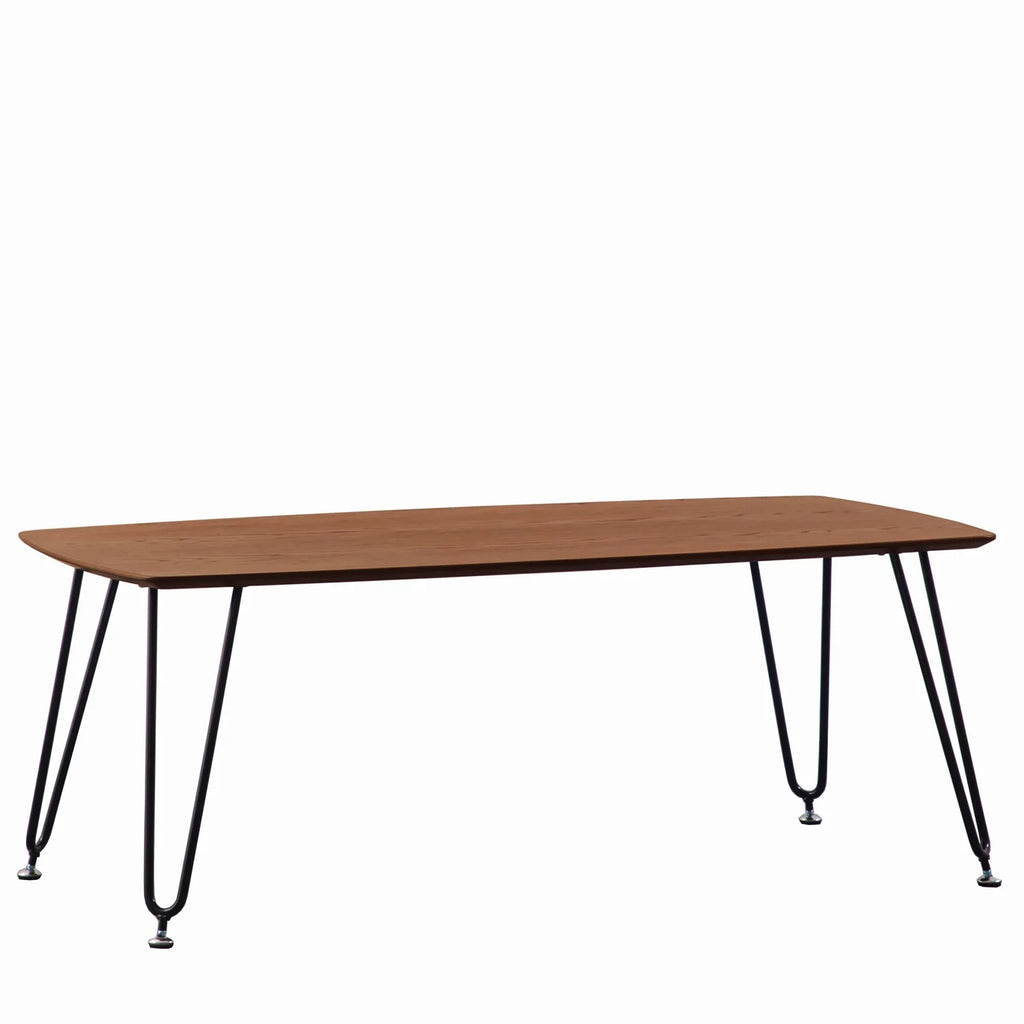 Modern Wood Top Coffee Table With Iron Base I59974