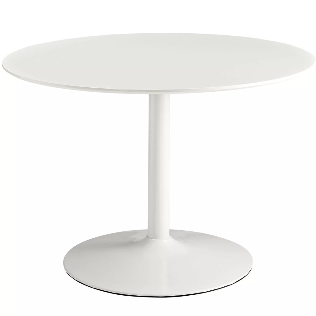 Round Wood Dining Table in White Q827