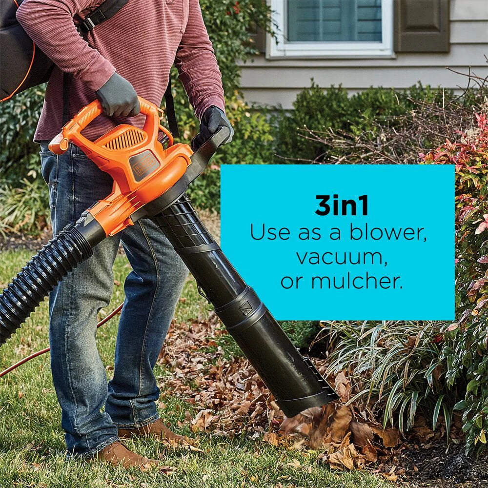 3-In-1 Electric Leaf Blower, Leaf Vacuum, Mulcher E842