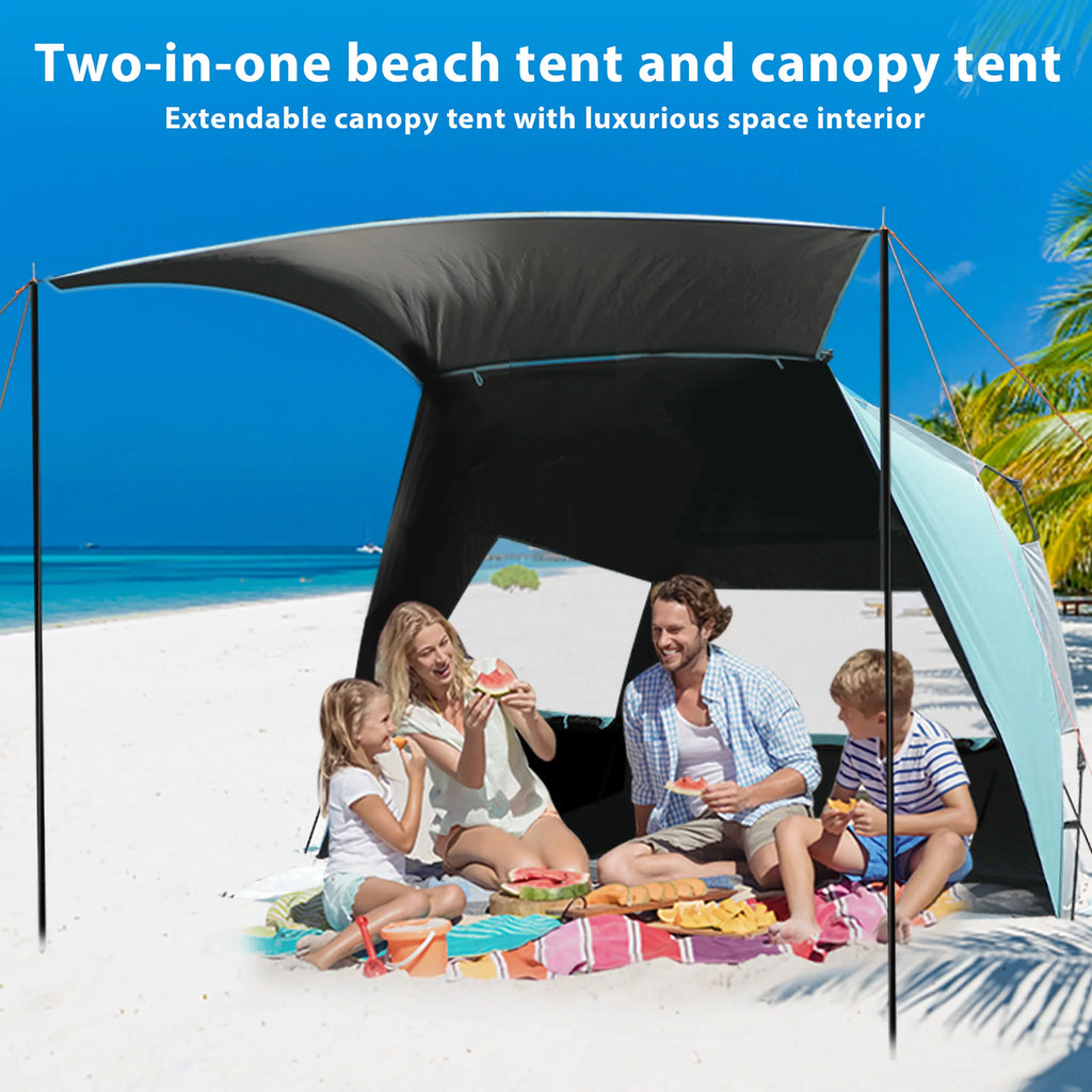 XL Pop-up Canopy Beach Tent for 4-6 Person, UPF 50+ Mint Green G72312