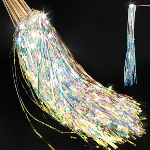 100 PCS Light Up Wedding Wands LED Tinsel Streamers Z703