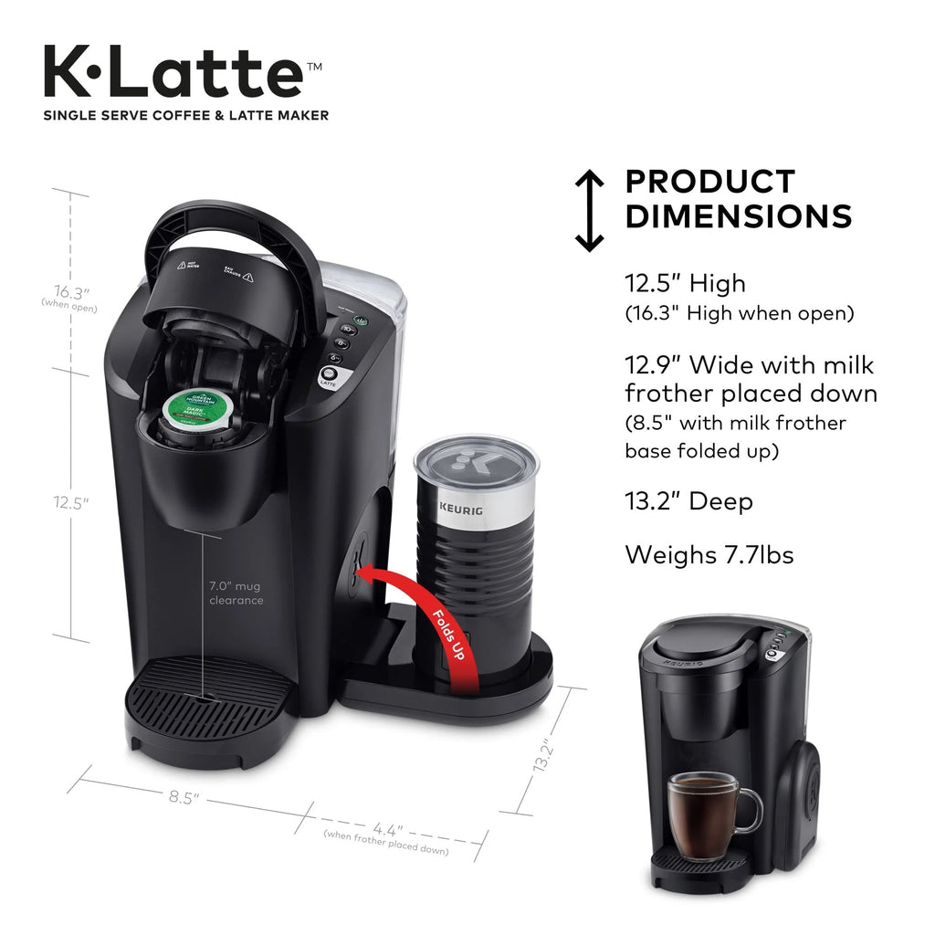 Single Serve K-Cup Coffee and Latte Maker, Black Y583048
