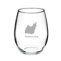 Maltese Dog Stemless Red Wine Glass S271
