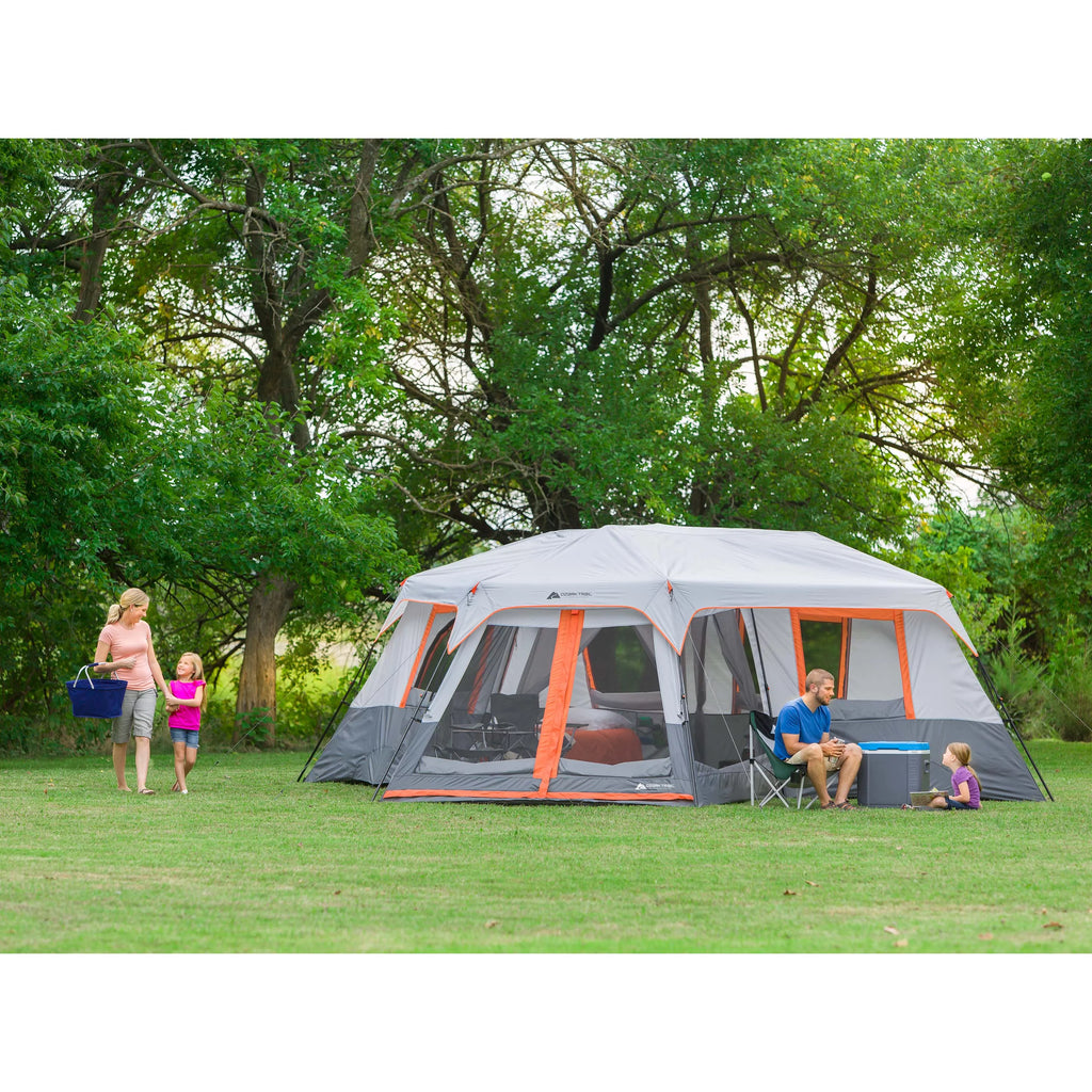 12-Person 3-Room Instant Cabin Tent with Screen Room A307579