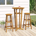 Acacia Wood Round Bar Table 23.6 x 41.3 Inches U2047