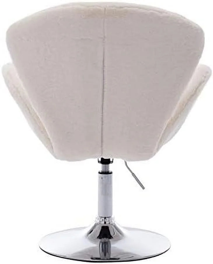 Faux Fur Plush Microfiber Swivel Height Adjustable Desk Chair J725649
