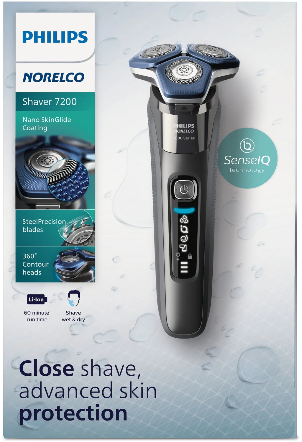 Rechargeable Wet & Dry Electric Shaver with Pop-Up Trimmer L66963