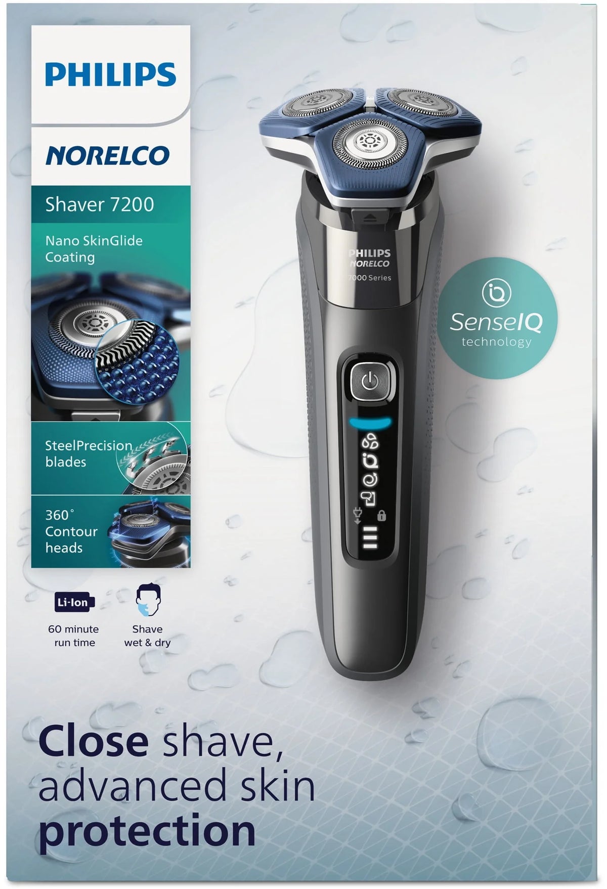 Rechargeable Wet & Dry Electric Shaver with Pop-Up Trimmer L66963