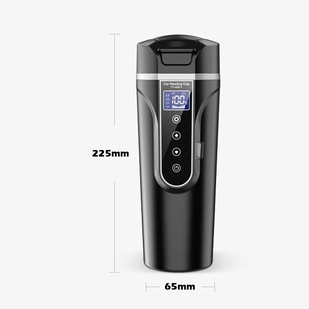 12V 24V Heated Water Cup Electric Kettle LCD Display F2099