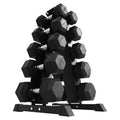 Alloy Steel 200 lb Rubber Encased Hex Dumbbell Set N475732