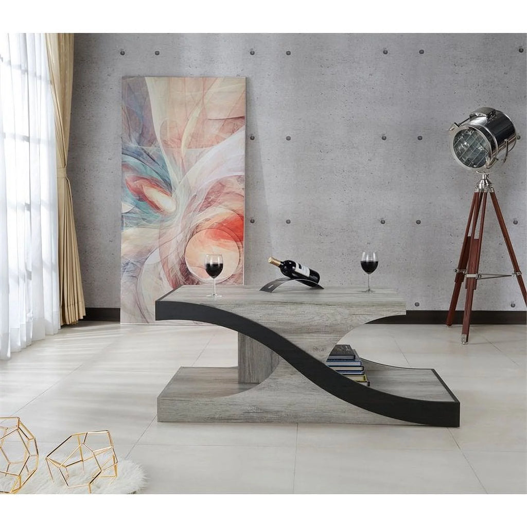 Wood 2-Shelf Coffee Table Y3792