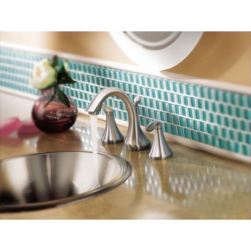 8 in. Widespread 2-Handle Bathroom Faucet Trim Kit in Brushed Nickel V401781