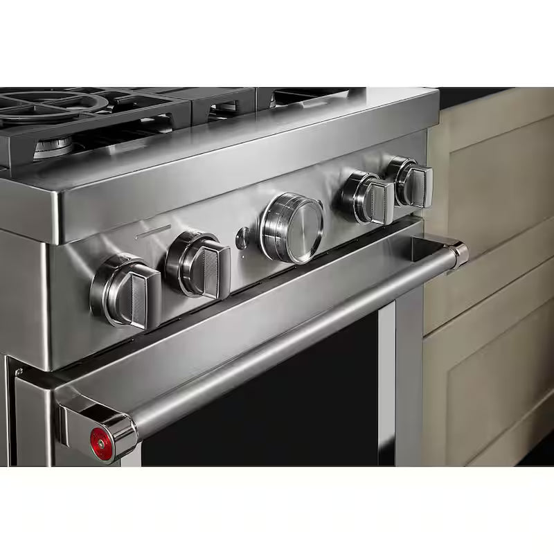 4 Burner Dual Fuel Freestanding Smart Range in Stainless Steel J694