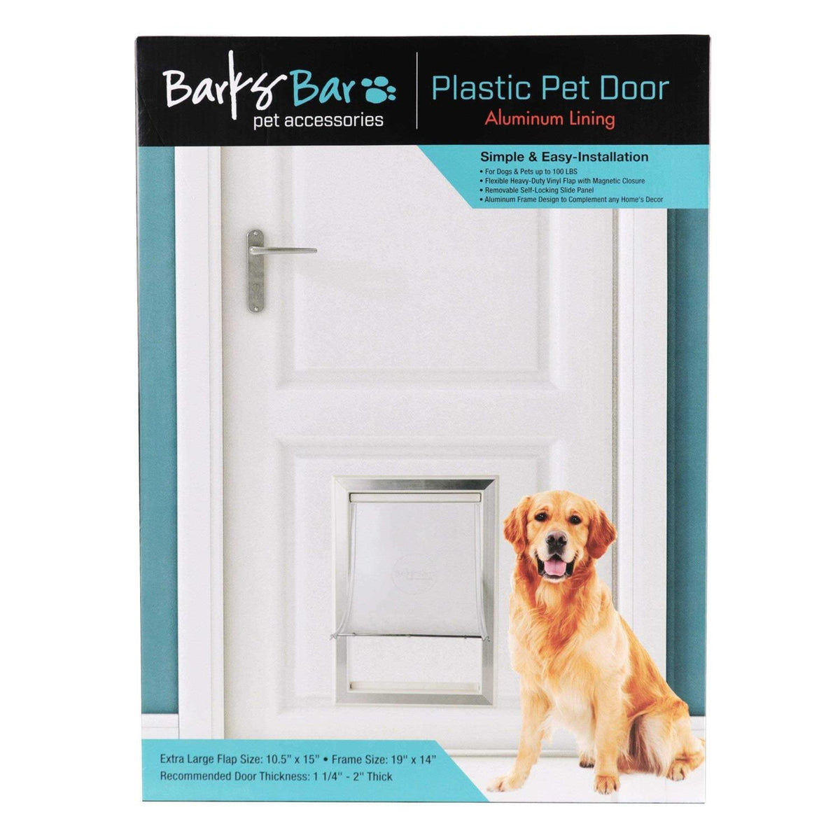 Large Plastic Dog Door with Aluminum Lining T481