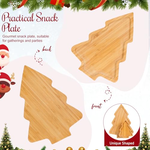 Wood Serving Platters Christmas Tree Shaped Wooden Tray N6774