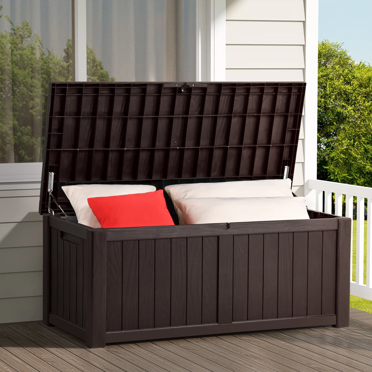 Outdoor Storage Deck Box 120 Gallon Resin E3197
