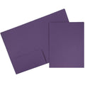 Matte Two Pocket Folders Dark Purple 50/Pack 9 x 12 B743534