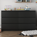 White Wood 6 Drawer Dresser P74620