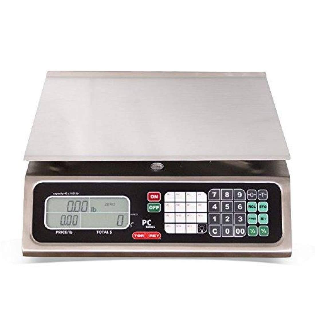 Electronic Price Computing Scale, Rechargeable Battery, Stainless Steel, 80 lb H3468