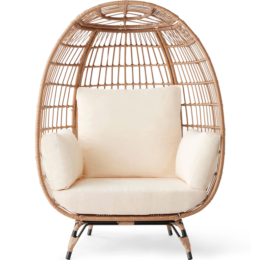 Oversized Wicker Egg Chair with Steel Frame R999