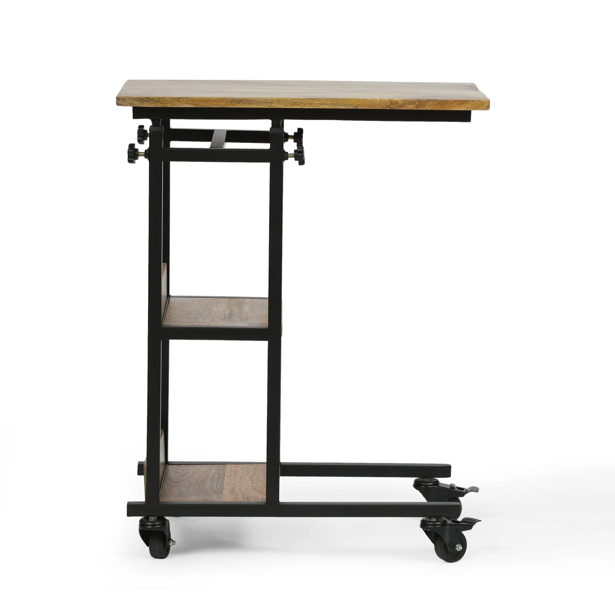 C-Shape Iron End Table with Tabletop G420932