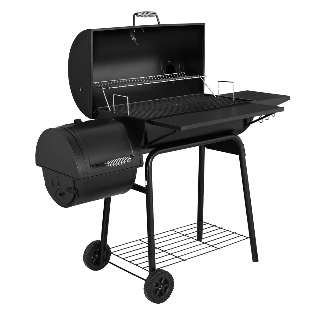 30" Charcoal Grill with Offset Smoker and Cover O555936