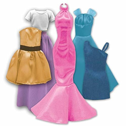 DIY Doll Clothing Kit with Fabric, Ribbons, Stickers & Sketchbook H6479