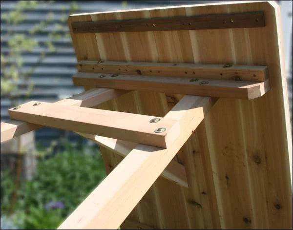 Red Cedar 4' Picnic Table with 2 Backed Benches E3962
