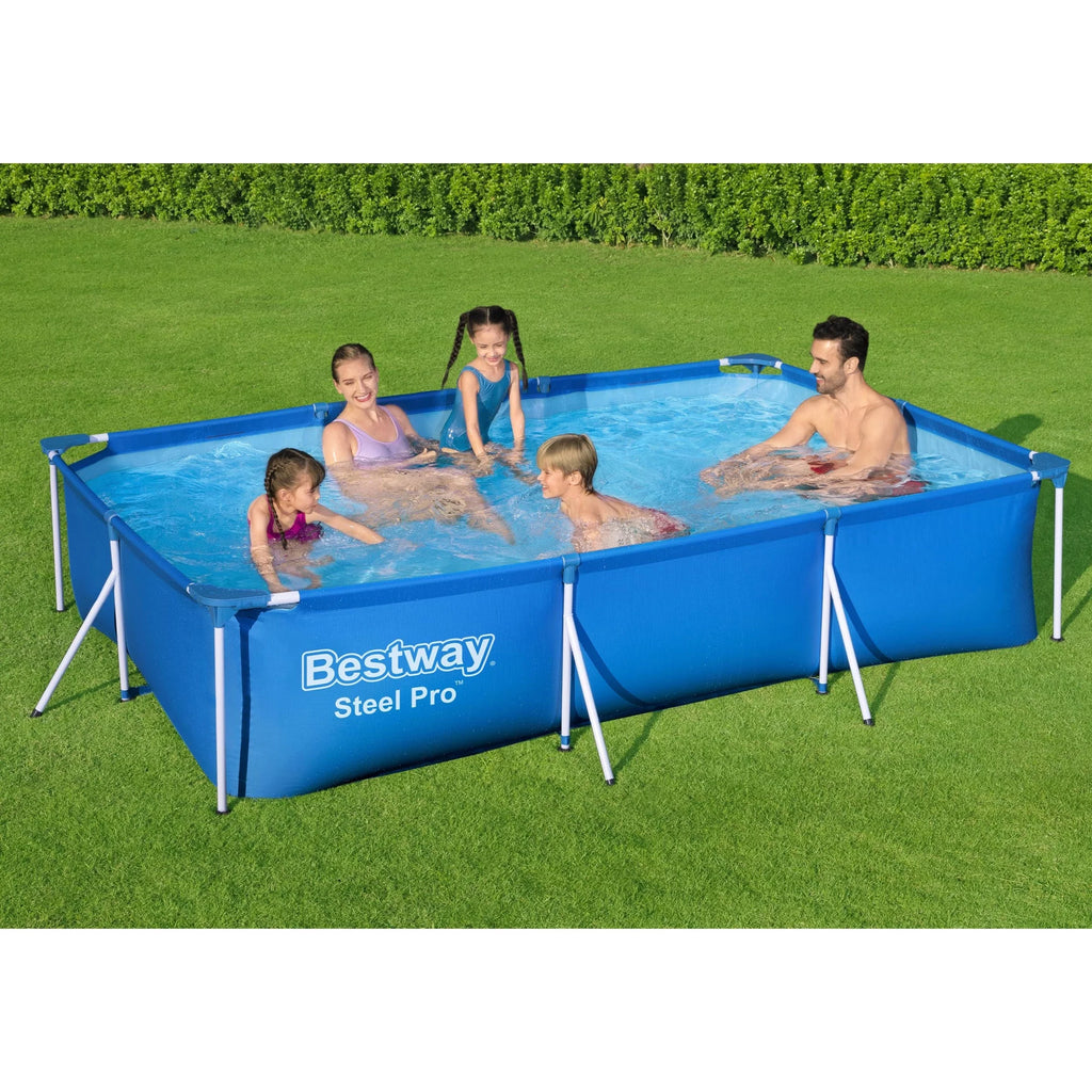Steel Pro 9.8'x6.6'x26 Rectangular Above Ground Swimming Pool Set P674