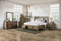 Ash Brown Solid Wood King Bedroom Set 6pcs U732964