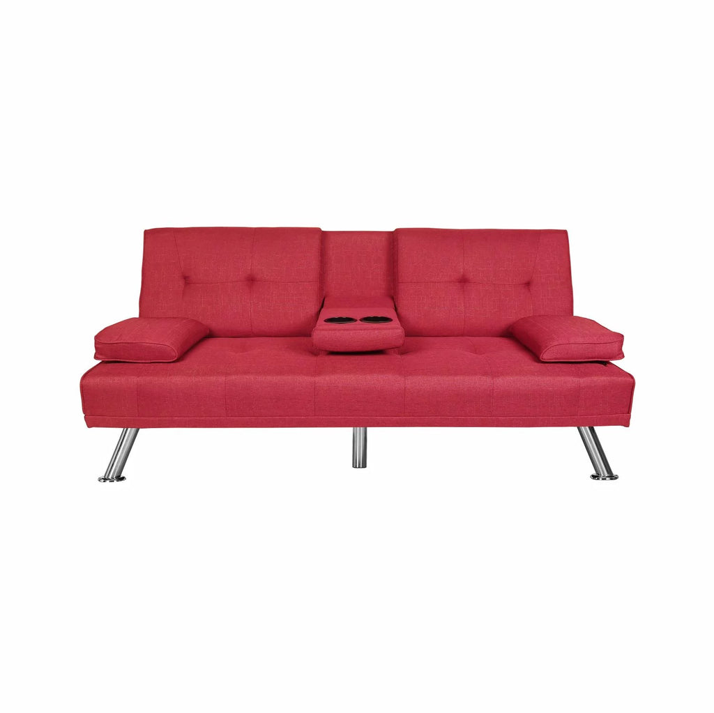 Twin 66.3" Convertible Sofa with 2 Cup Holders X209538