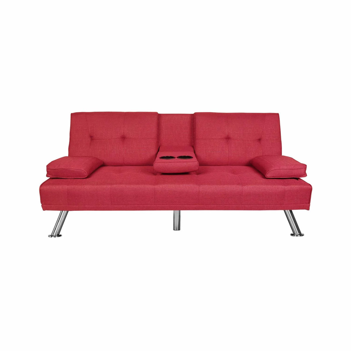 Twin 66.3" Convertible Sofa with 2 Cup Holders X209538