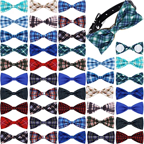 16 Pieces Dog Bow Ties Collar Attachment with Rubber Bands S68442
